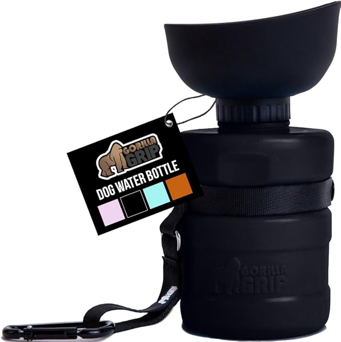 GORILLA GRIP Dog Water Bottle, Portable Water Bowl Dispenser by Unknown
