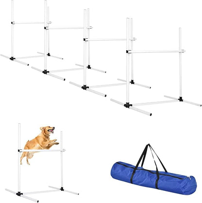 Dog Agility Jump Training Kit, Adjustable Hurdle Set by Unknown