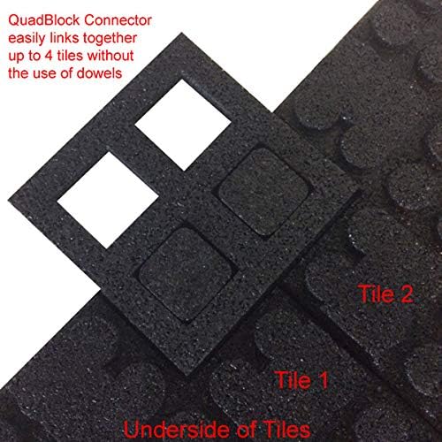 American Floor Mats - Extreme Rubber Gym Tiles - 1 Inch Thick Colorful Rubber Gym Tiles - Superior Shock and Sound Absorbing Tiles - 10% Gold 4 Tile Pack (Covers 16 Sq Ft)
