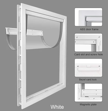 CEESC Dog Door with Soft Transparent Magnetic Flap and Snap-in Closing Panel - Image 4