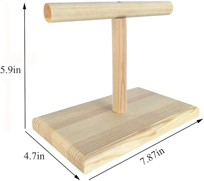 LINSHRY Bird Training Stand, Portable Tabletop Bird Perch Spin Training Perch - Image 2