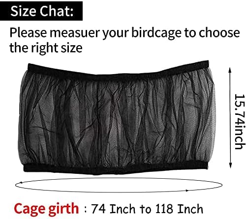 Universal Bird Cage Seed Catcher, Seed Catcher Guard Net Cover, Parrot Nylon - Image 2