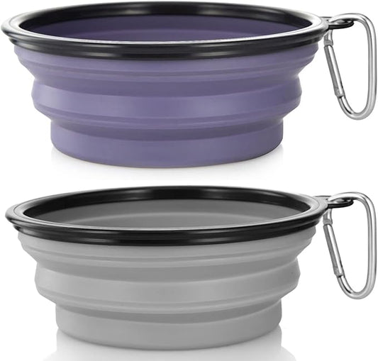 Dog Bowl Large Pet Collapsible Bowls, 2 Pack Collapsible Dog Water Bowls by SLSON