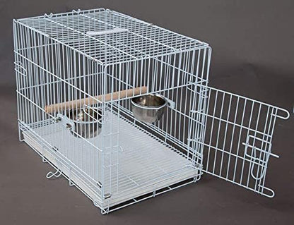Pet Products Metal Portable Travel Vet Bird Parrot Carrier Cage Prevent Beaks by Mcage