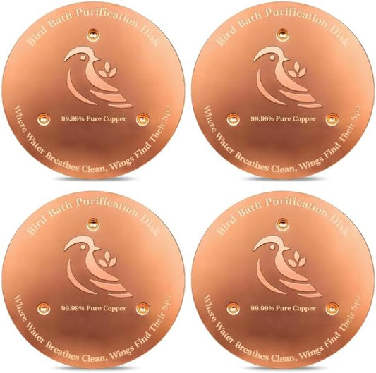 4 Pack Copper Disc for Bird Bath, Premium 0.6mm Sturdy 99.99% Pure Copper by Unknown