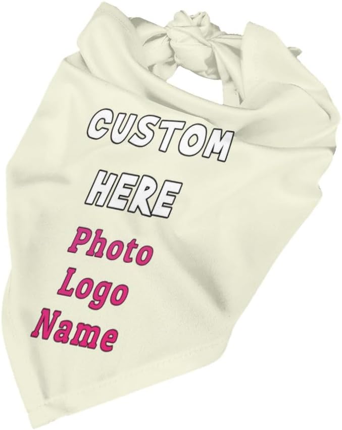 Custom Dog Bandana with Name Photo Logo Personalized Dog Scarf Suitable - Image 4
