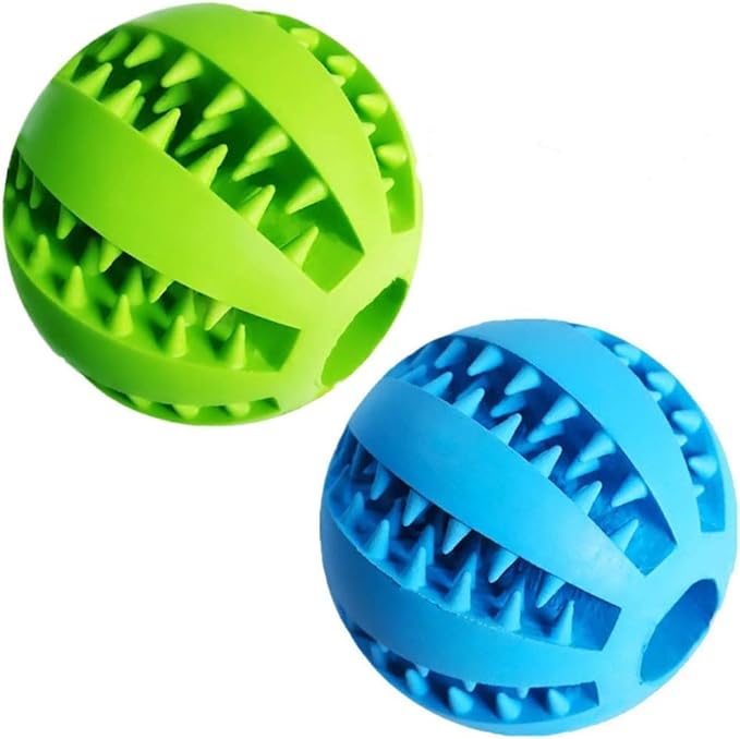 Feixun Dog Treat Toy Ball, Dog Tooth Cleaning Toy, Interactive Dog Toys 2.8" by Feixun