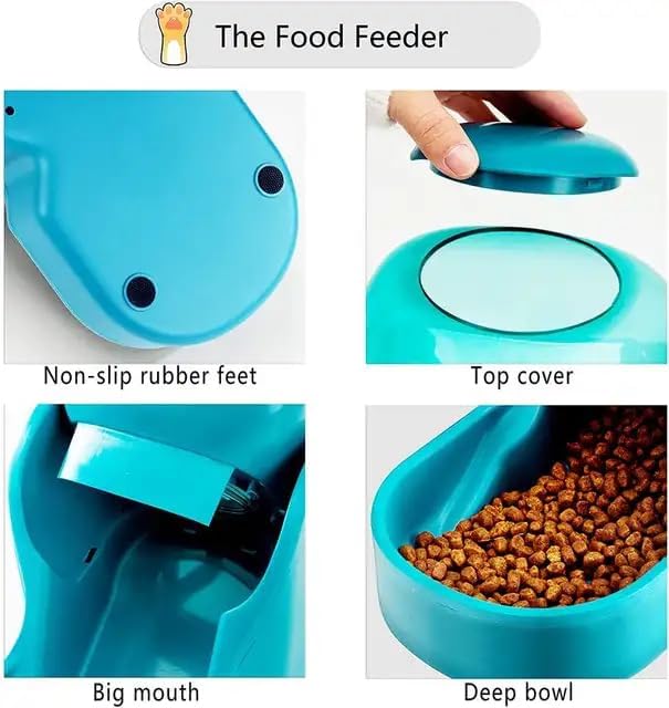 Dog & Cat Feeder + Waterer Set, Automatic Pet Feeder 2 in 1 Cat & Dog Food - Image 4
