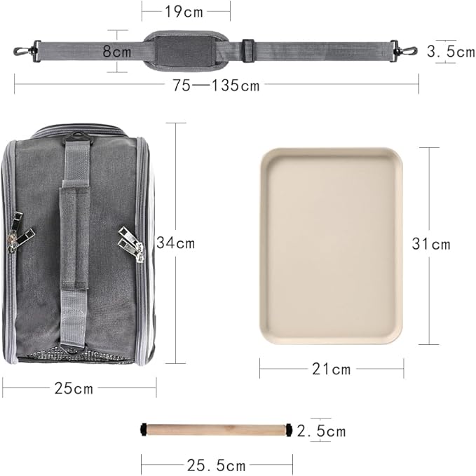 Small Bird Travel Carrier Cage Portable Bird Parrot Parakeet Cockatiel Travel - Image 7