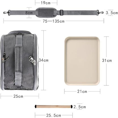Small Bird Travel Carrier Cage Portable Bird Parrot Parakeet Cockatiel Travel - Image 7
