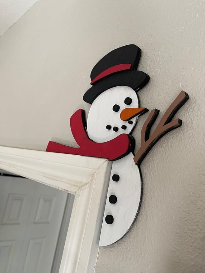 2024 Christmas Door Topper Holiday Home Decor Funny Snowman Santa Claus Top - Image 5