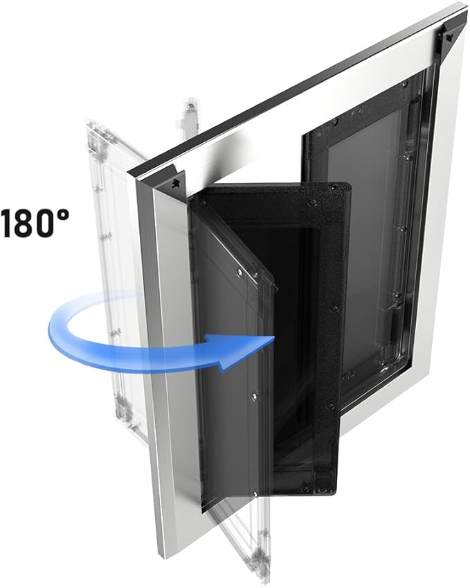 Aluminum French Large Dog Door, Strong Double Magnetic Flaps, - Image 5