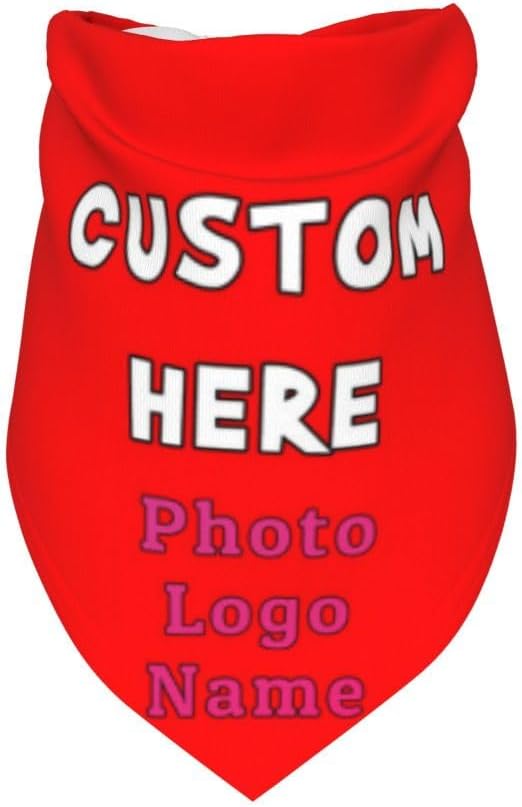 Custom Dog Bandana with Name Photo Logo Personalized Dog Scarf Suitable - Image 3