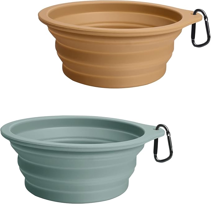 PetBonus 2-Pack Silicone Collapsible Dog Bowls, BPA Free Dishwasher Safe by Petbonus
