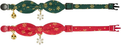 Bunny Ear Christmas Bowtie Cat Collar - Image 8