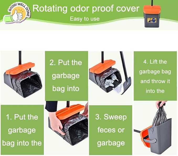 Pooper Scooper with 85 Bags & Swivel Box, 46-Inch Adjustable Long Handle and - Image 5