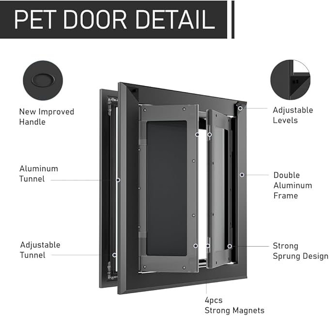 Aluminum French Large Dog Door, Heavy-Duty - Image 5