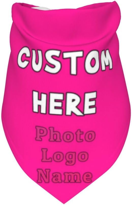 Custom Dog Bandana with Name Photo Logo Personalized Dog Scarf Suitable - Image 3