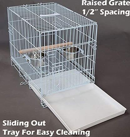 Durable Easy Portable Metal Travel or Veterinary Collapsable Parrot Bird - Image 5