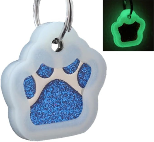 Pet ID Tags, Personalized Dog Tags and Cat Tags, Custom Engraved, Cute Glitter by Unknown