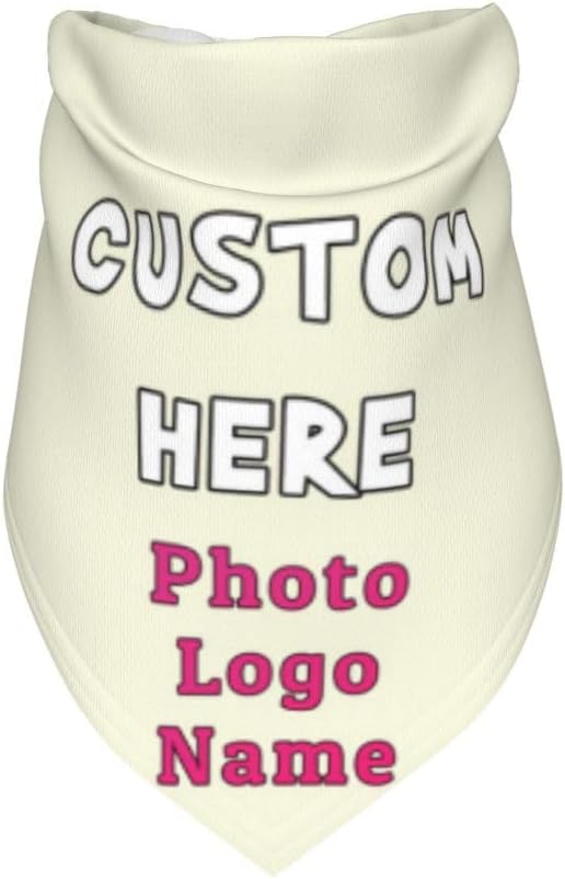 Custom Dog Bandana with Name Photo Logo Personalized Dog Scarf Suitable - Image 3