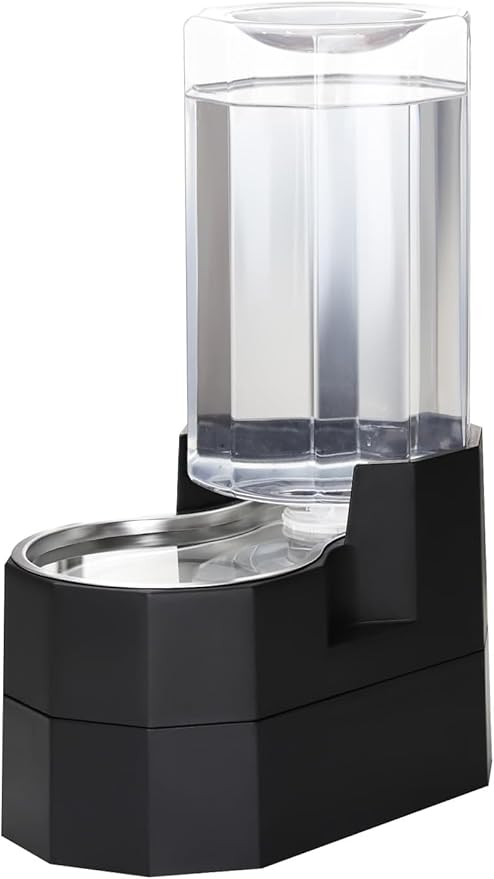 Sfozstra Black 8L Raised Gravity Pet Water Dispenser by Sfozstra