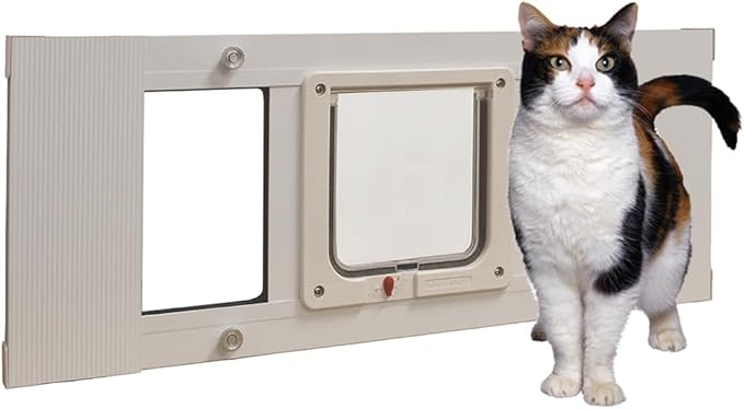 Ideal Pet Products Aluminum Sash Window Pet Door, Adjustable Width 23" to 28" - Image 5