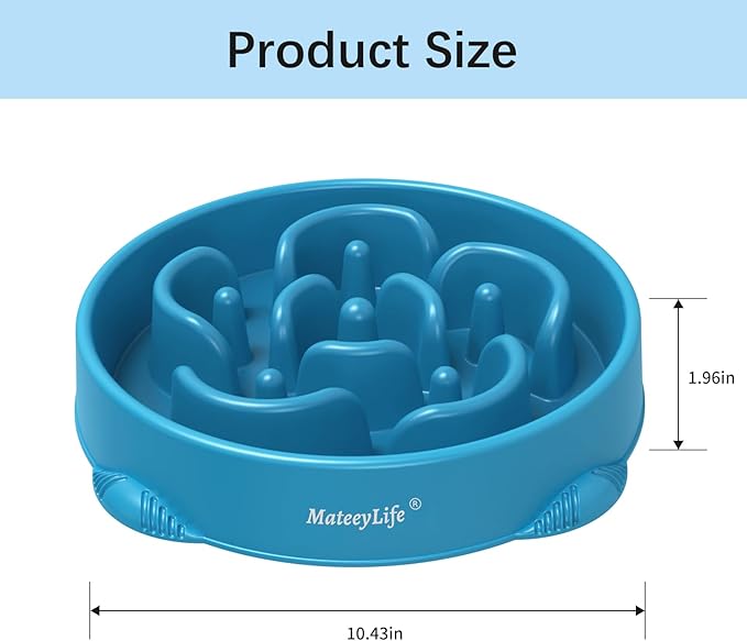 MateeyLife Large Slow Feeder Dog Bowls 2PCS, Anti-Choking Puzzle Dog Food Bowls - Image 3
