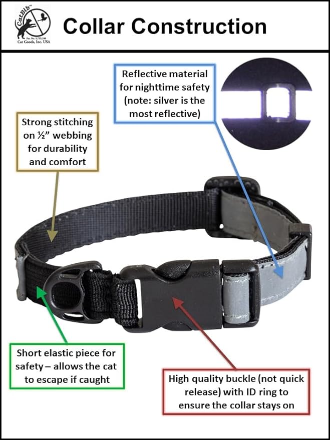 CatGoods Reflective Silver Stretch Cat Collar – Escape-Safe Alternative to - Image 7