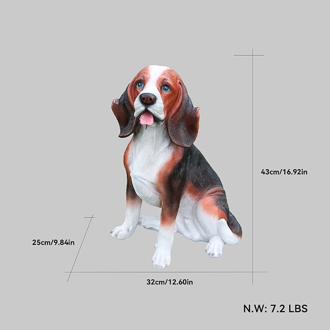 Beagle Dog Garden Statue - Image 3