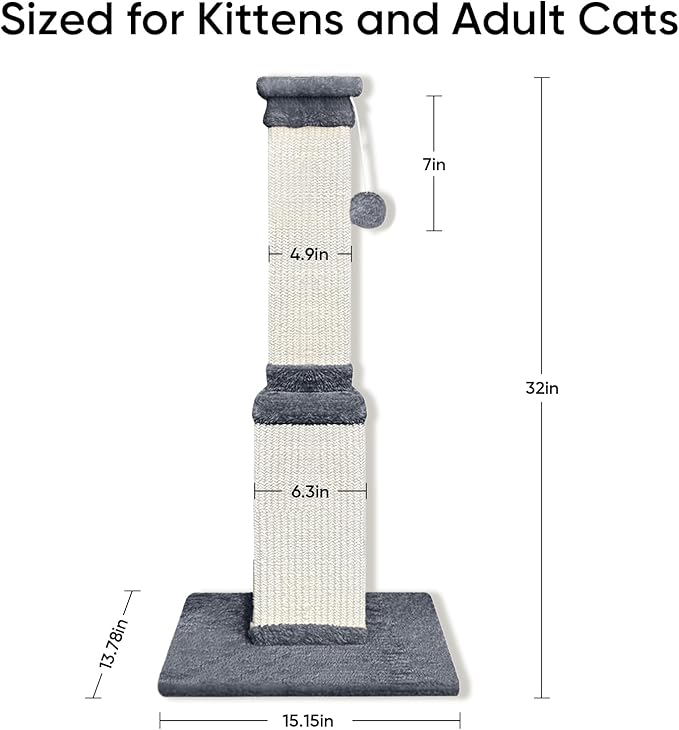 Cat Scratching Post, 32 Inch Cat Scratching Posts - Image 3