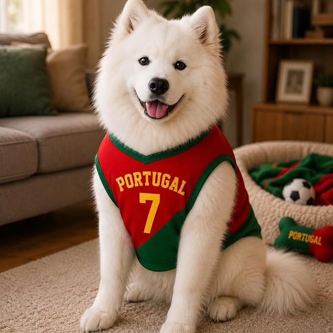 V-DECORPARKS Dog Jersey Custom Name Number, Pets Soccer Jersey - Image 2