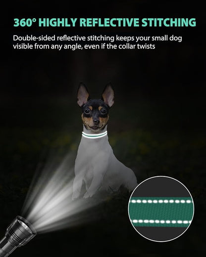 Joytale Puppy Collar, Feather-Light Double-Sided Reflective Nylon Collar - Image 5