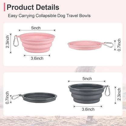 Kytely Collapsible Dog Bowls for Travel, Foldable Pet Food Bowl - Image 2