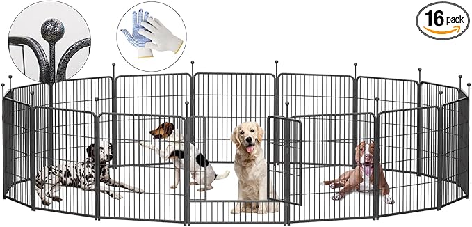 Dog Playpen, 32/40/45 Inch Height in Heavy Duty, Folding Indoor Outdoor by BestForYourPets