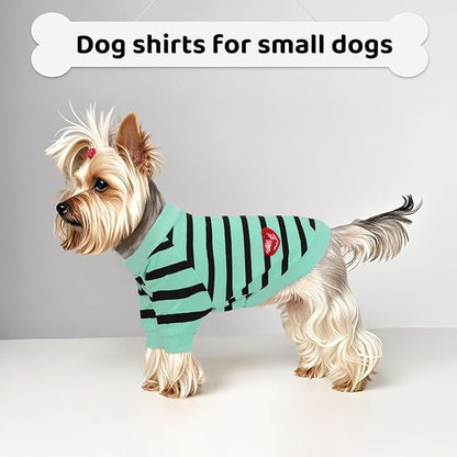 Dog Shirts for Small Dogs, Striped T-Shirts Dog Vest Pet Apparel Tee Shirts - Image 4