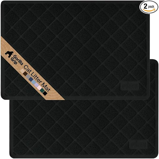 GORILLA GRIP Cat Litter Box Mat, Cushioned Coil Mesh Litter Trapping Mats by Unknown