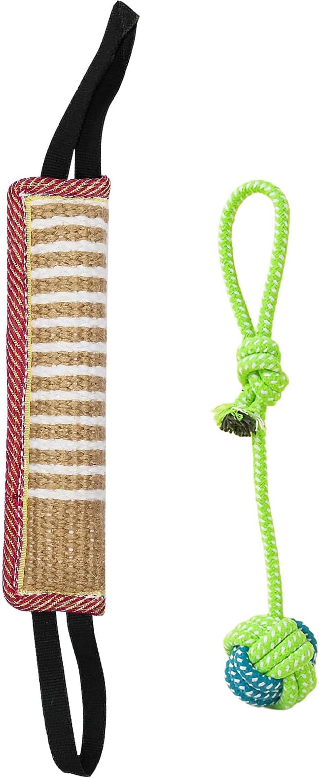 DGSL Dog Tug Toy, Tug of War Dog Toy Jute Bite Pillow - Image 2
