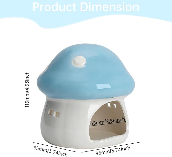 Cute Aquarium Mushroom House Betta Fish Tank Accessory Decor Mini Ceramic Fish - Image 2