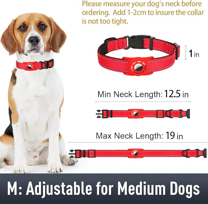 AirTag Dog Collar with AirTag Holder Compatible - Image 6