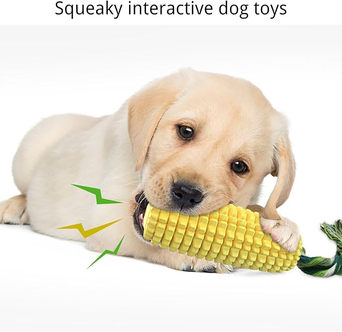 Dog Chew Toys for Aggressive Chewers, Corn Interactive Squeaky Dog Toys for - Image 6