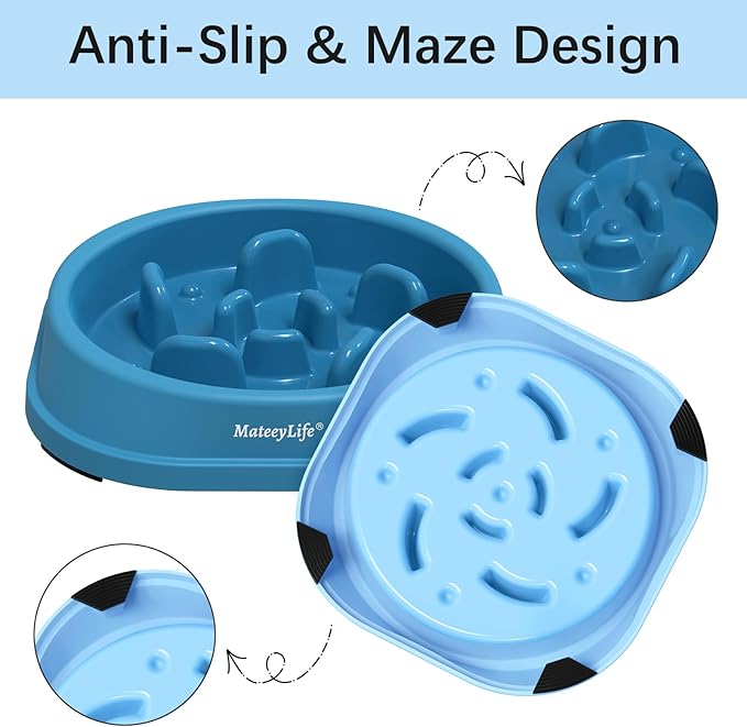 MateeyLife Small Slow Feeder Cat Bowls 2PCS, Anti-Choking Puzzle Cat Food Bowls - Image 4