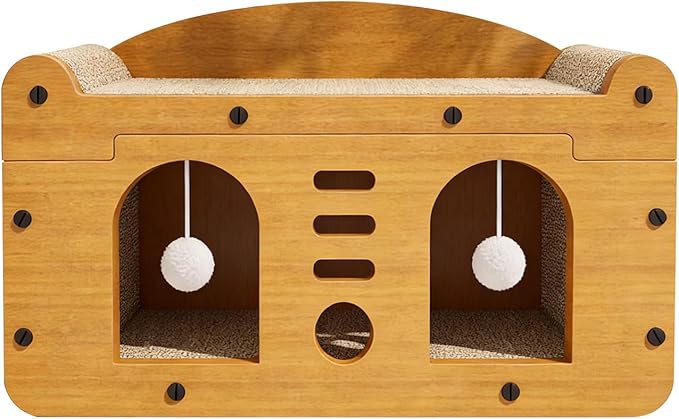 Cat Scratcher House, 2-in-1 Cardboard Cat House - Image 8