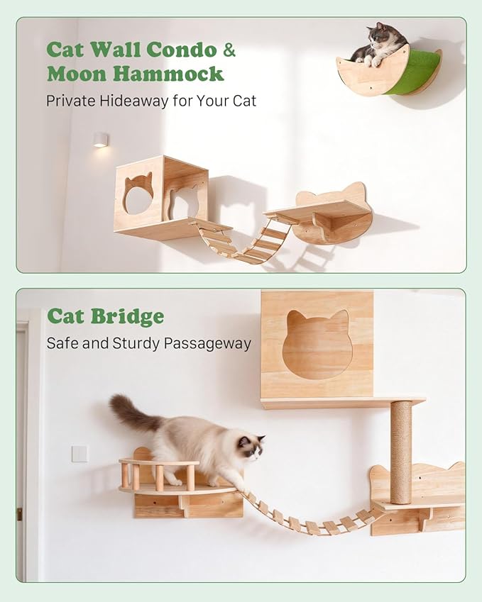 Cat Wall Shelves, 16 in 1 Cat Wall Furniture - Image 5