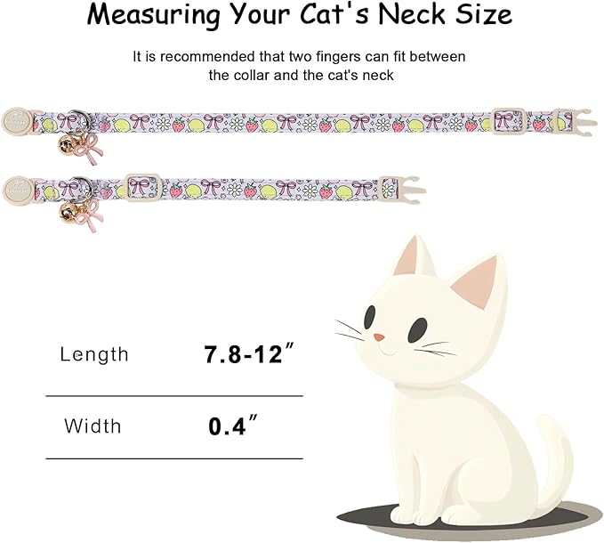 2 Pack Sweet Girly Cat Collars - Image 4