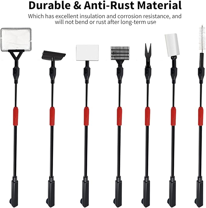 FISORAS Aquarium Cleaning Tools, 7 in 1 Fish Tank Cleaning Kit - Image 2