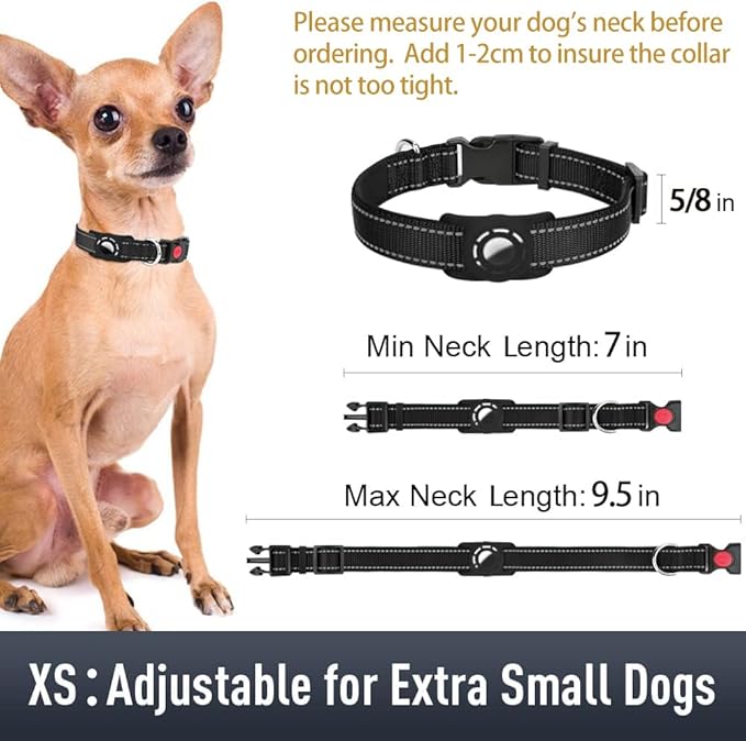 AirTag Dog Collar with AirTag Holder Compatible - Image 6