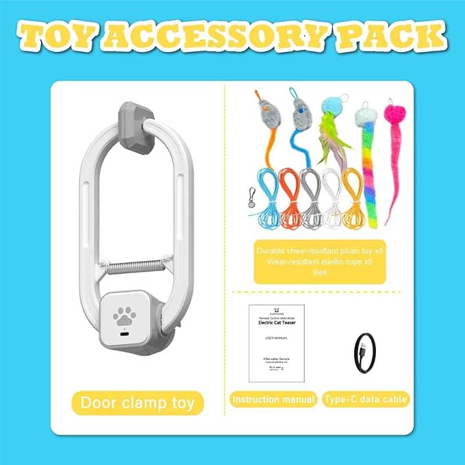 Interactive Cat Toy, Rechargeable Electric Cat Teaser, Hanging Door cat Toy - Image 9