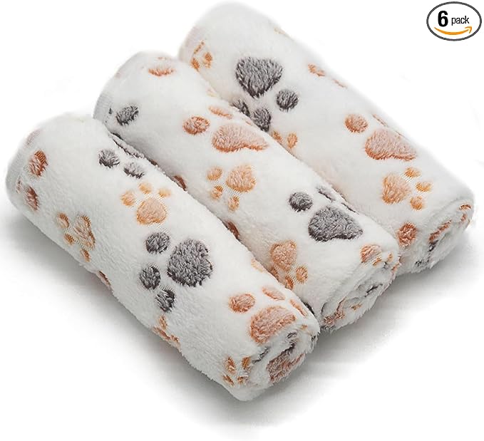 1 Pack 3 Small Puppy Blankets Super Soft Warm Sleep Mat Fluffy Premium Fleece by SORKUT