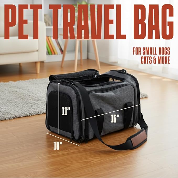 Soft Sided Pet Carrier for Small Dogs & Cats – Airline Approved Underseat - Image 2